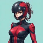Identifying the Anime with the Iconic Punching Scene: Woman in Rider Suit and Helmet