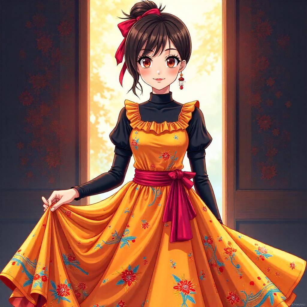 Minami Tanaka's Iconic Orange Dress: Where to Buy the J&M DAVIDSON Silk Asymmetrical Puff Sleeve Dress